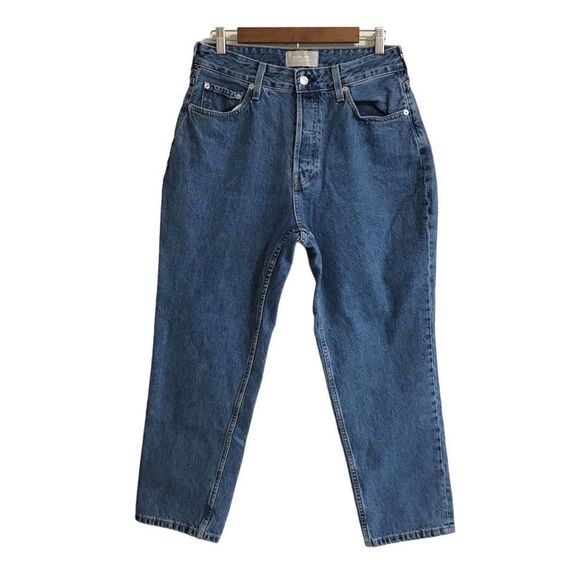 Everlane Dark Wash The Curvy 90s Cheeky Straight Cropped Jeans Size 31 - Picture 2 of 10